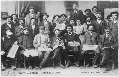 Strikers committee at Esperaza, 1910 by French Photographer